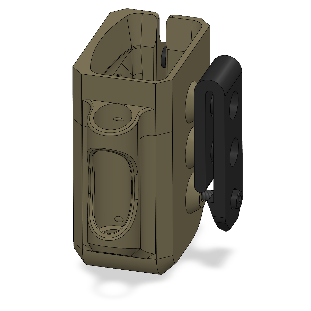 Alternate & optional holster belt clips