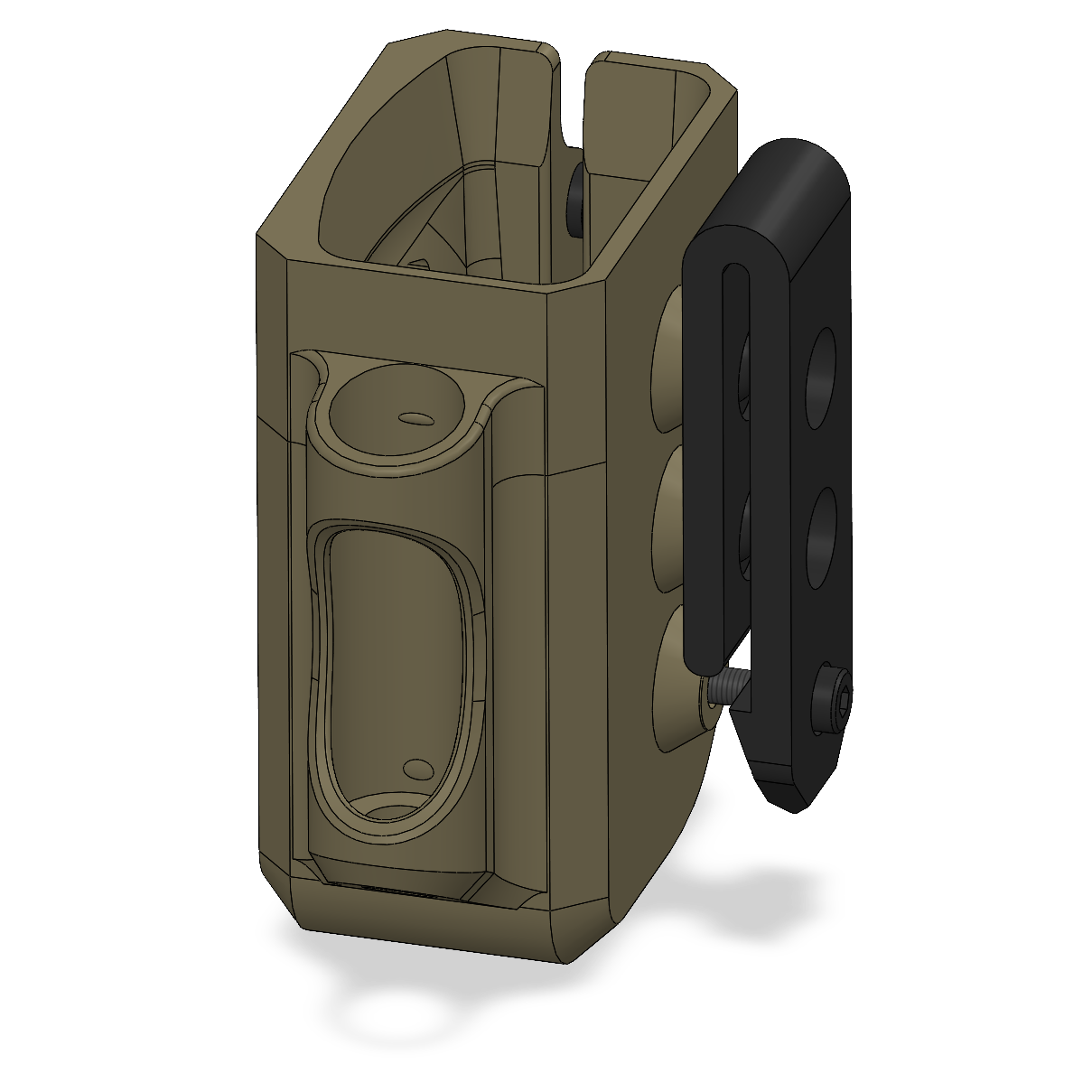 Alternate & optional holster belt clips