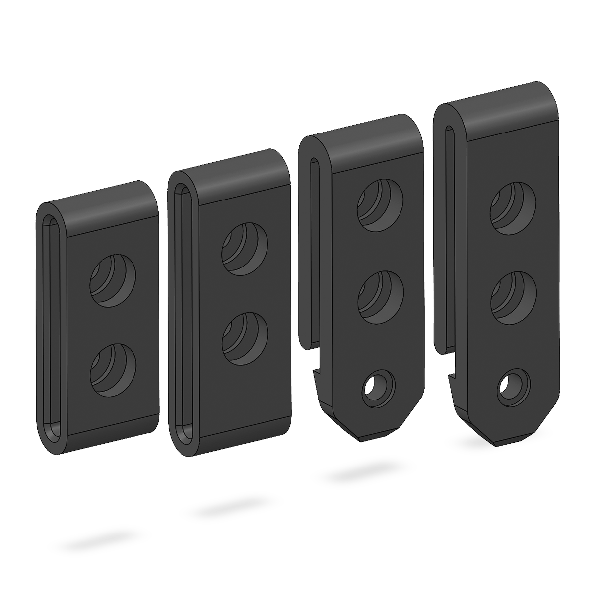 Alternate & optional holster belt clips