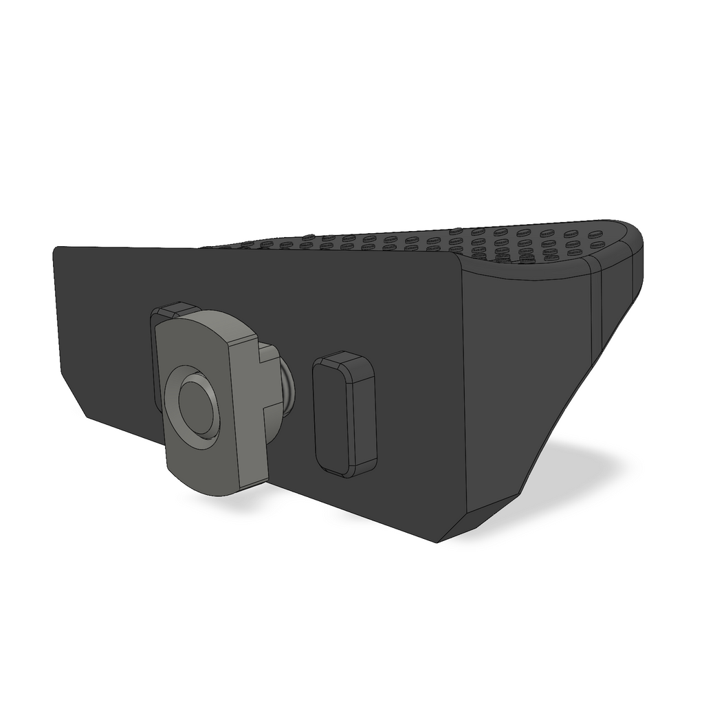 M-Lok forward thumb rest.